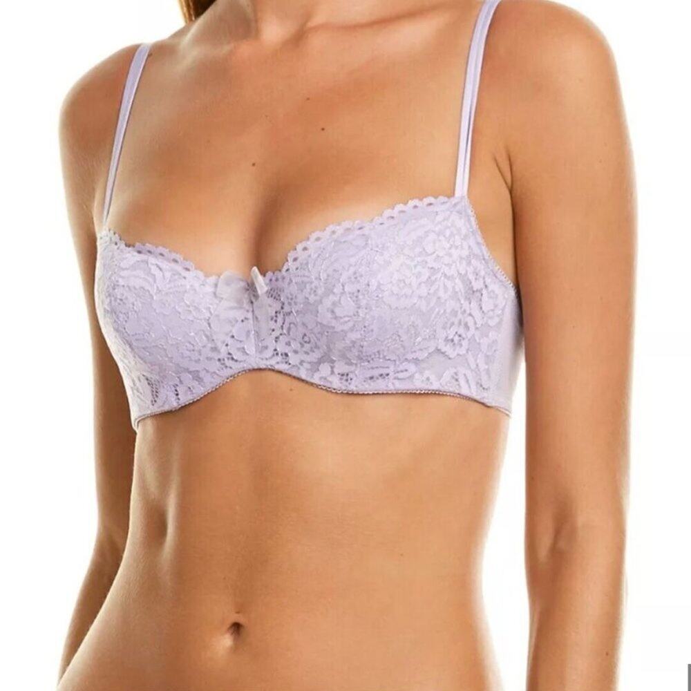 b.temptd Wacoal Ciao Bella Balconette Lace Bra Lilac Size 34B